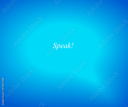 Blurred speech bubble communication concept vector sign isolated on white, dialog or brainstorm, discussion or argument, element in blur out of focus.