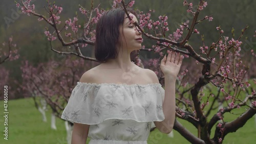 girl in a pink dress