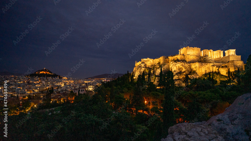 Acropolis and panoramic view over City of Athens