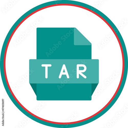 Tar Flat Circle Vector Icon Design