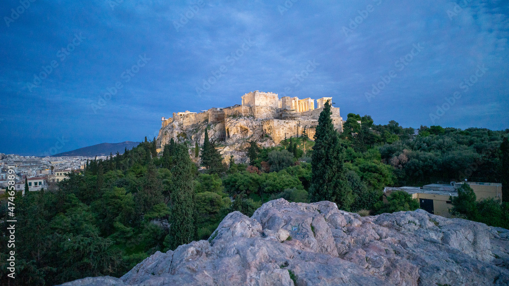 Acropolis and panoramic view over City of Athens