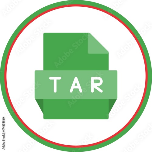 Tar Flat Circle Vector Icon Design