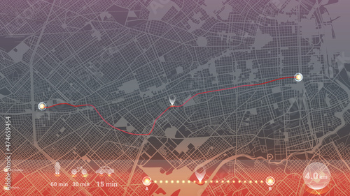design gps map city buenos aires argentina. beautiful line neon background.