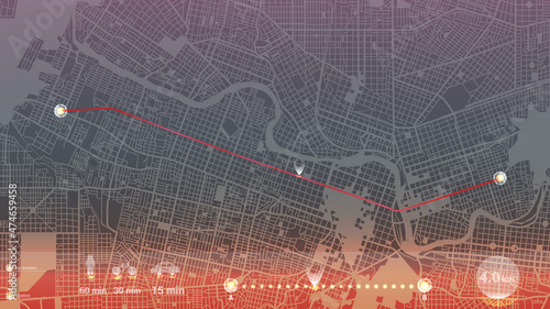 design gps map city buenos aires argentina. beautiful line neon background.