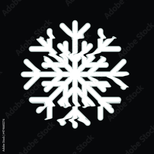 Glitched snowflake . Distorted flake .vector illustration