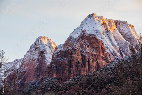 Winter sunrise in Zion National Park, United States of America