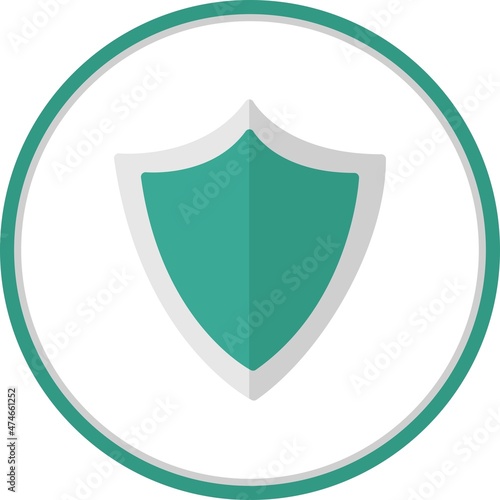 Shield Flat Circle Vector Icon Design
