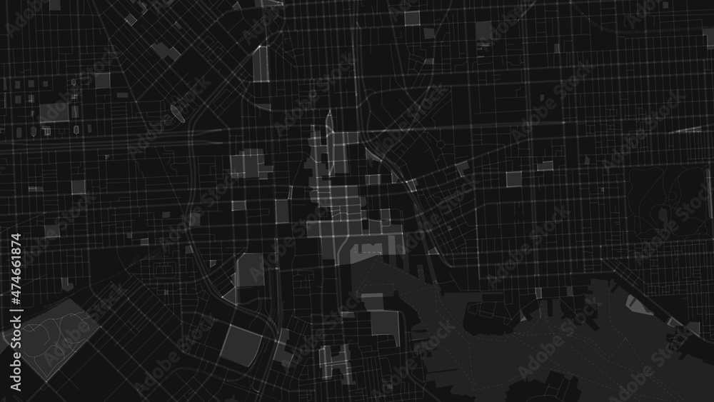 Fototapeta premium light black white map city new york