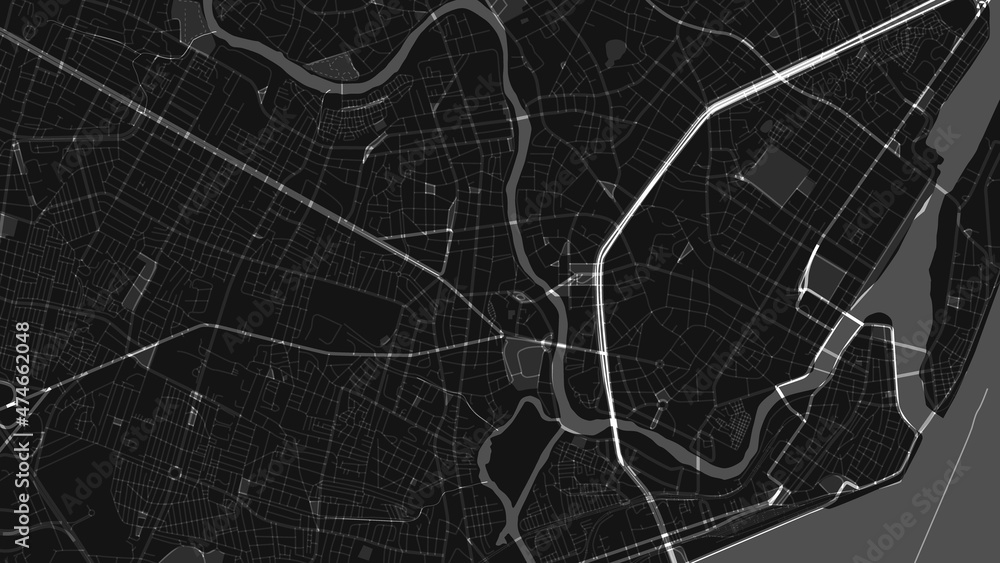 black and white map city of madalena