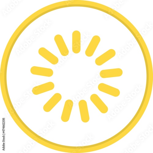 Brightness Flat Circle Vector Icon Design