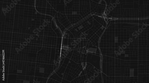 black and white map city of San Antonio