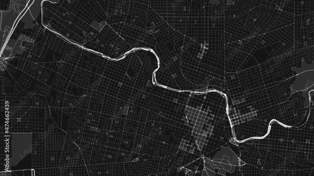black and white map city of buenos