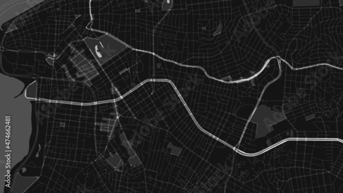 black and white map city of porty Alegre