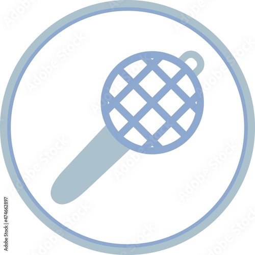 Tea Strainer Flat Circle Vector Icon Design