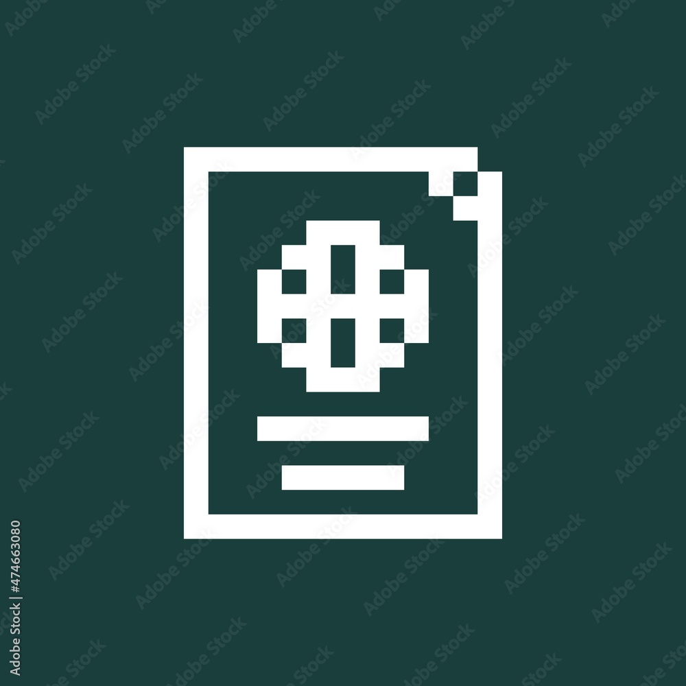 Obraz premium Paper icon pixel art. Draw a picture on the blackboard. Vector illustration.