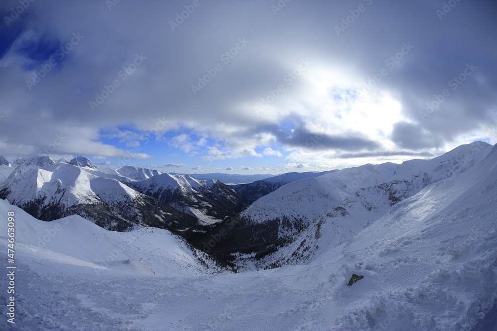 View From Kondracka Przełęcz, Dolina Cicha, Dolina Kondratowa, Tatra Mountains