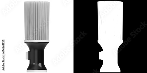 3D rendering illustration of a barber neck duster