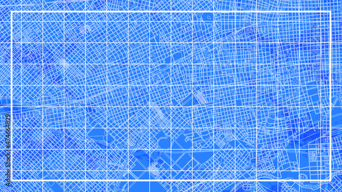 cyan beautiful map city Buenos Aires project drawing