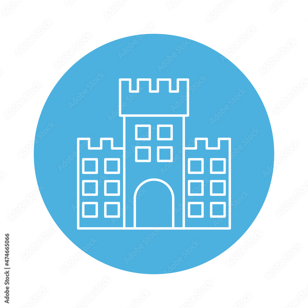 Castle Vector icon which is suitable for commercial work and easily modify or edit it

