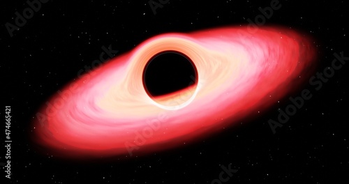 Black holes 3d rendering. Mysterious and Wormhole dimension.