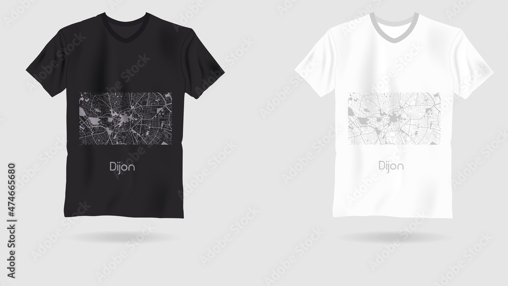 map city Dijon . Printing on T-shirt. Art web object. map city Dijon . Printing on T-shirt. Art web object.