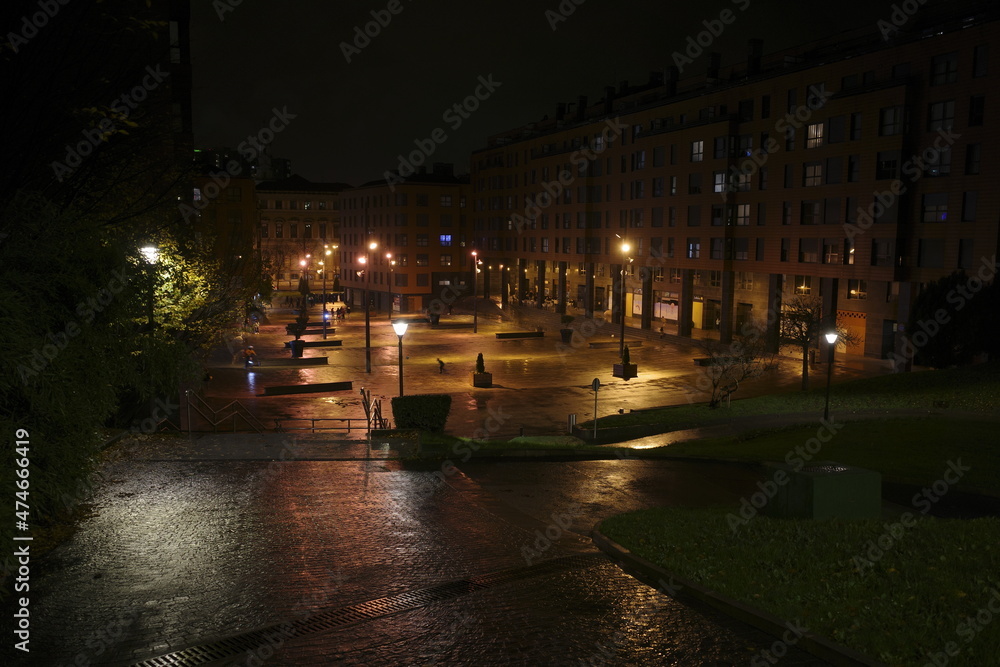 Urban environment at night
