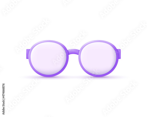 3d glasses icon isolated on white background. Modern accessory design.