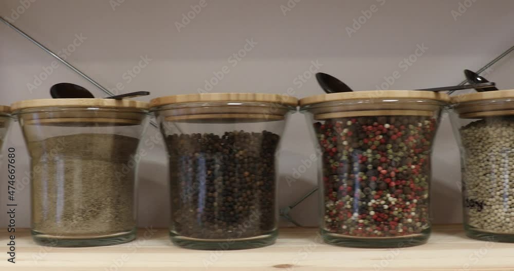 Self service bulk organic food. Eco-friendly zero waste shop. Small local business 4K UHD Self service bulk organic food. Eco-friendly zero waste shop. Small local business 4K UHD