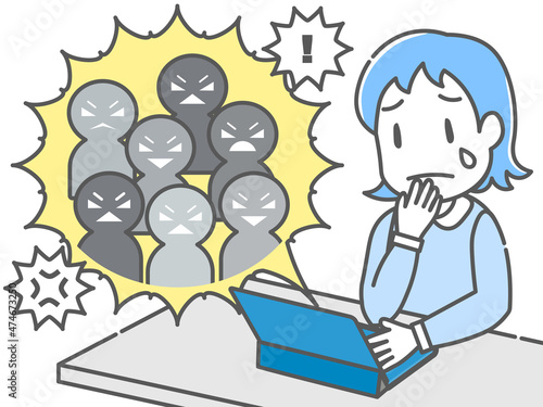 インターネットで中傷を受けつらい思いをしている子供