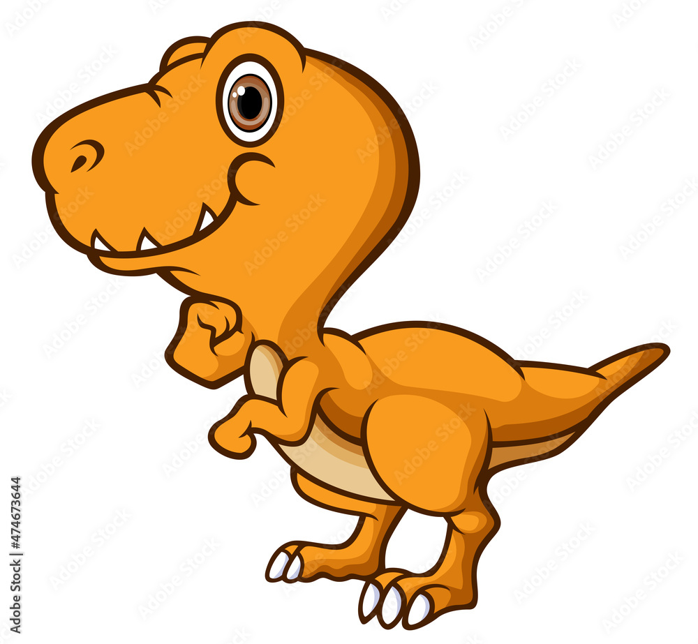 The tyrannosaurus rex is smiling with happy face The tyrannosaurus rex is smiling with happy face