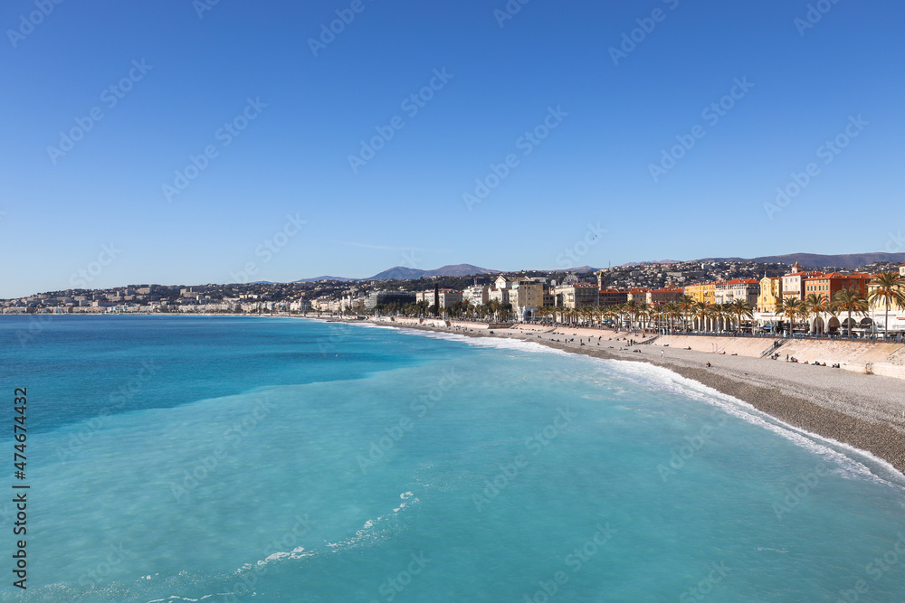 City of Nice with Promenade des Anglais