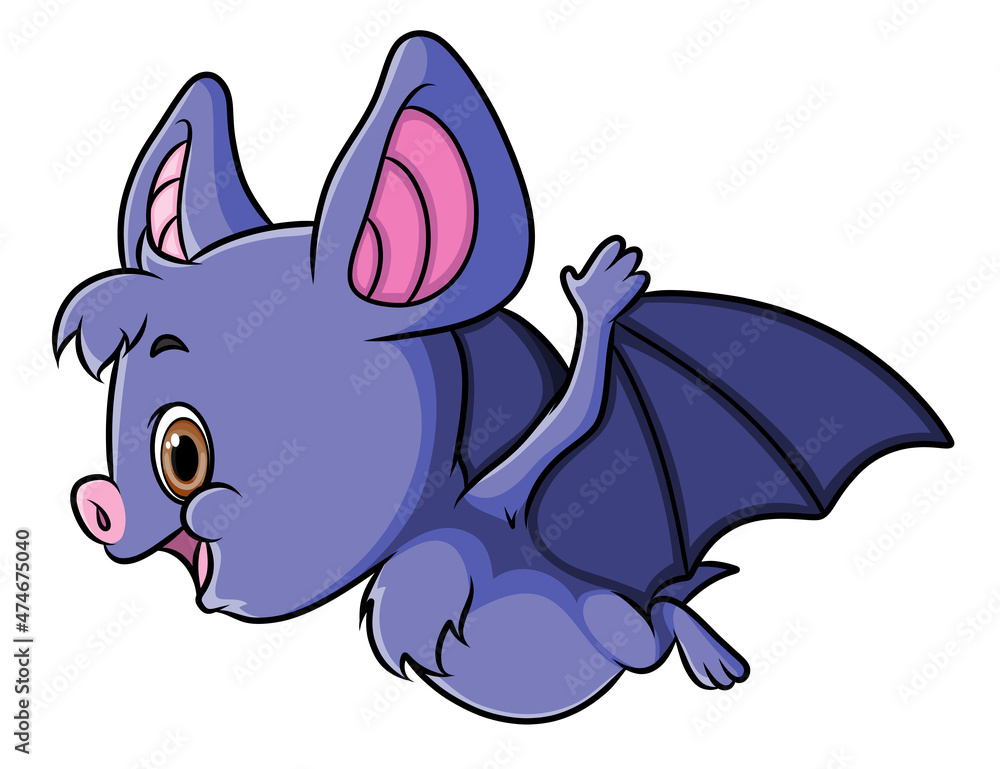 The baby bat is trying to fly in the night The baby bat is trying to fly in the night
