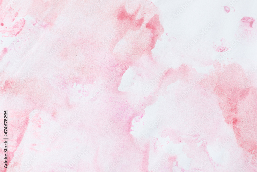 Fototapeta premium creative pastel pink aquarelle background with paint splashes