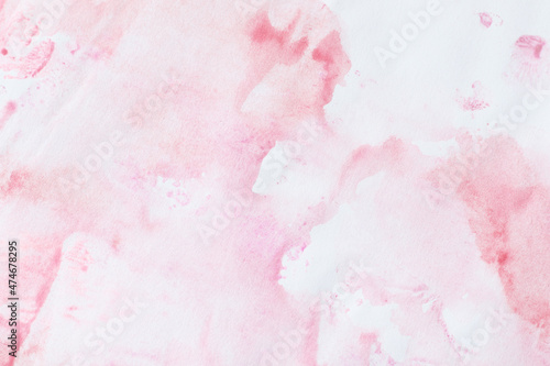 creative pastel pink aquarelle background with paint splashes
