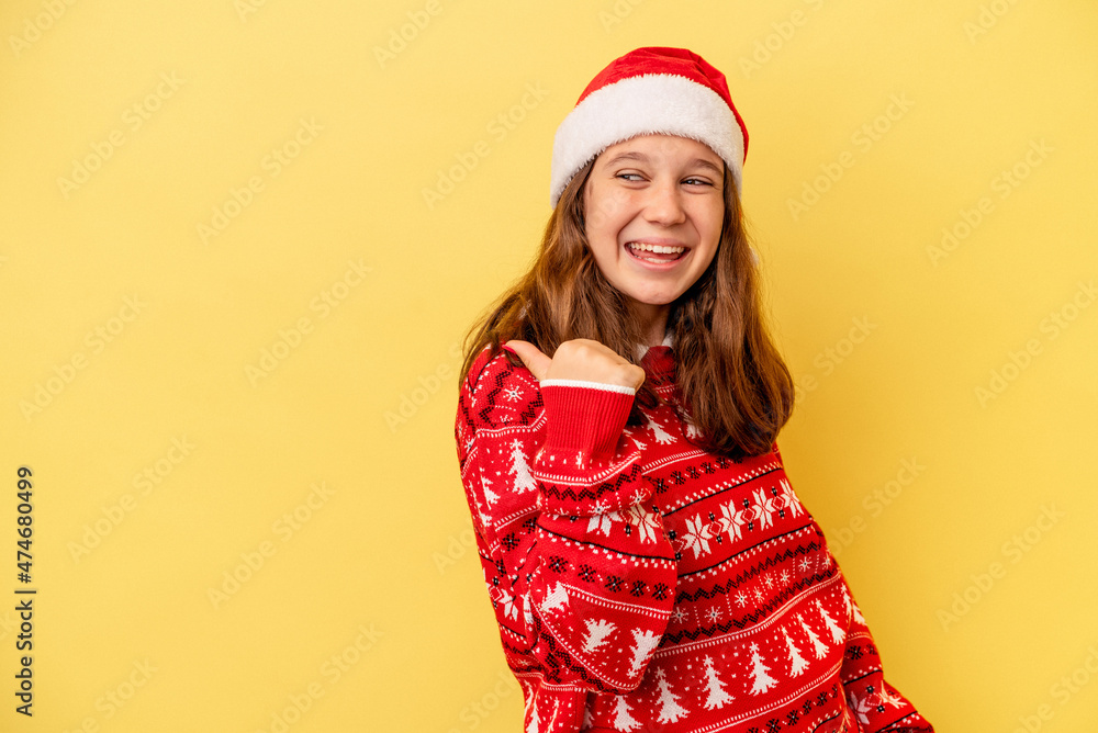 points with thumb finger away, laughing and carefree. points with thumb finger away, laughing and carefree.