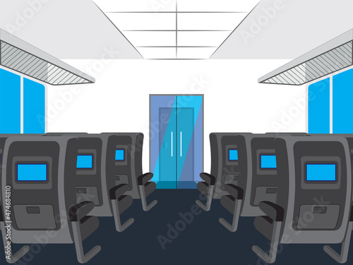 Electric train car interior.