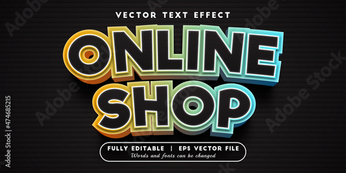 Text effects 3d online shop, editable text style
