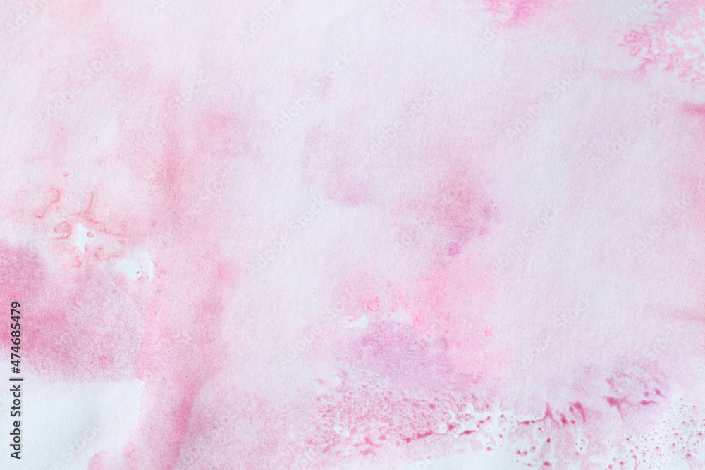Fototapeta premium creative pastel pink aquarelle background with paint splashes