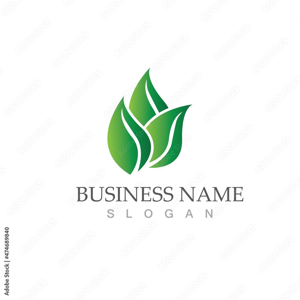 Logos of green Tree leaf ecology Logos of green Tree leaf ecology