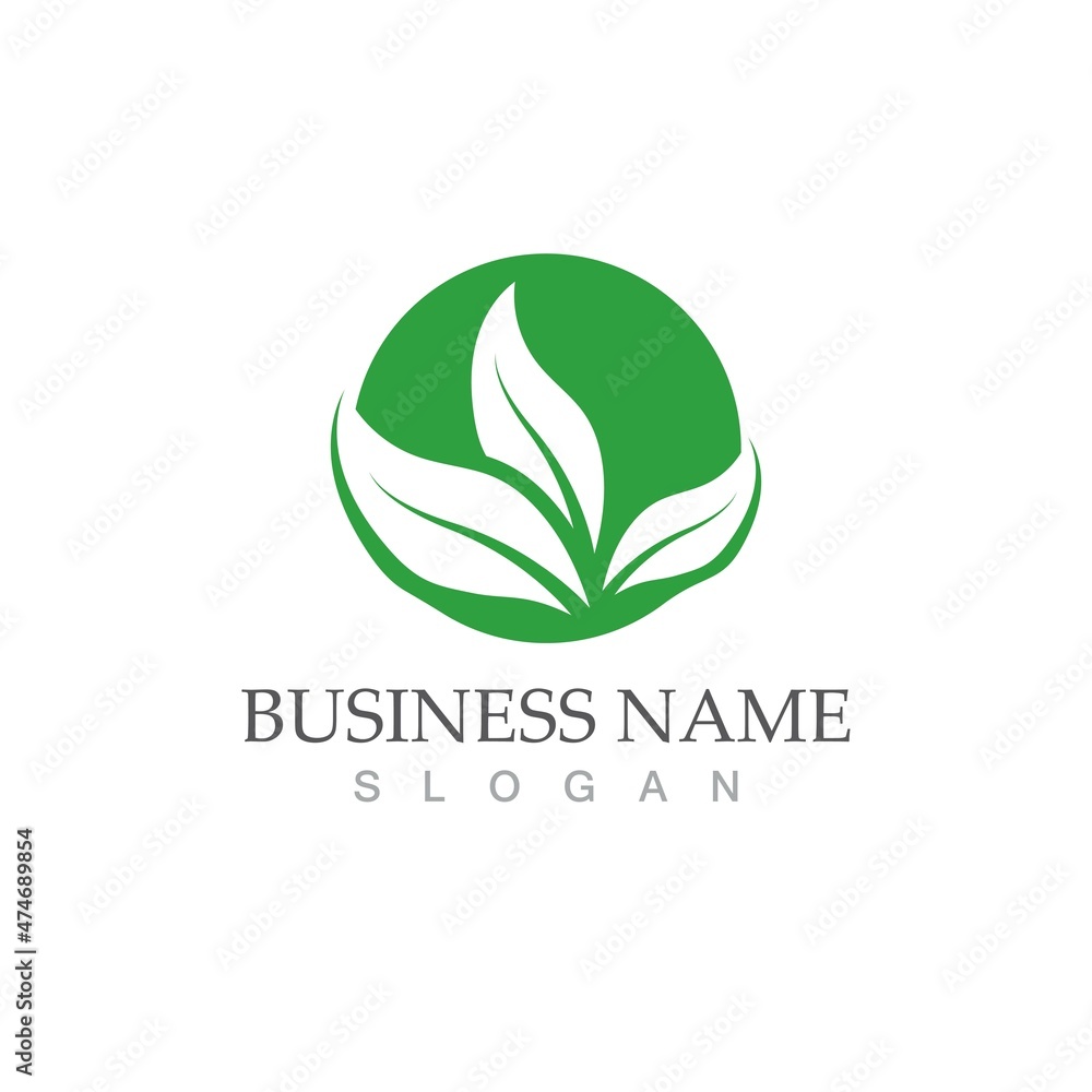 Logos of green Tree leaf ecology Logos of green Tree leaf ecology