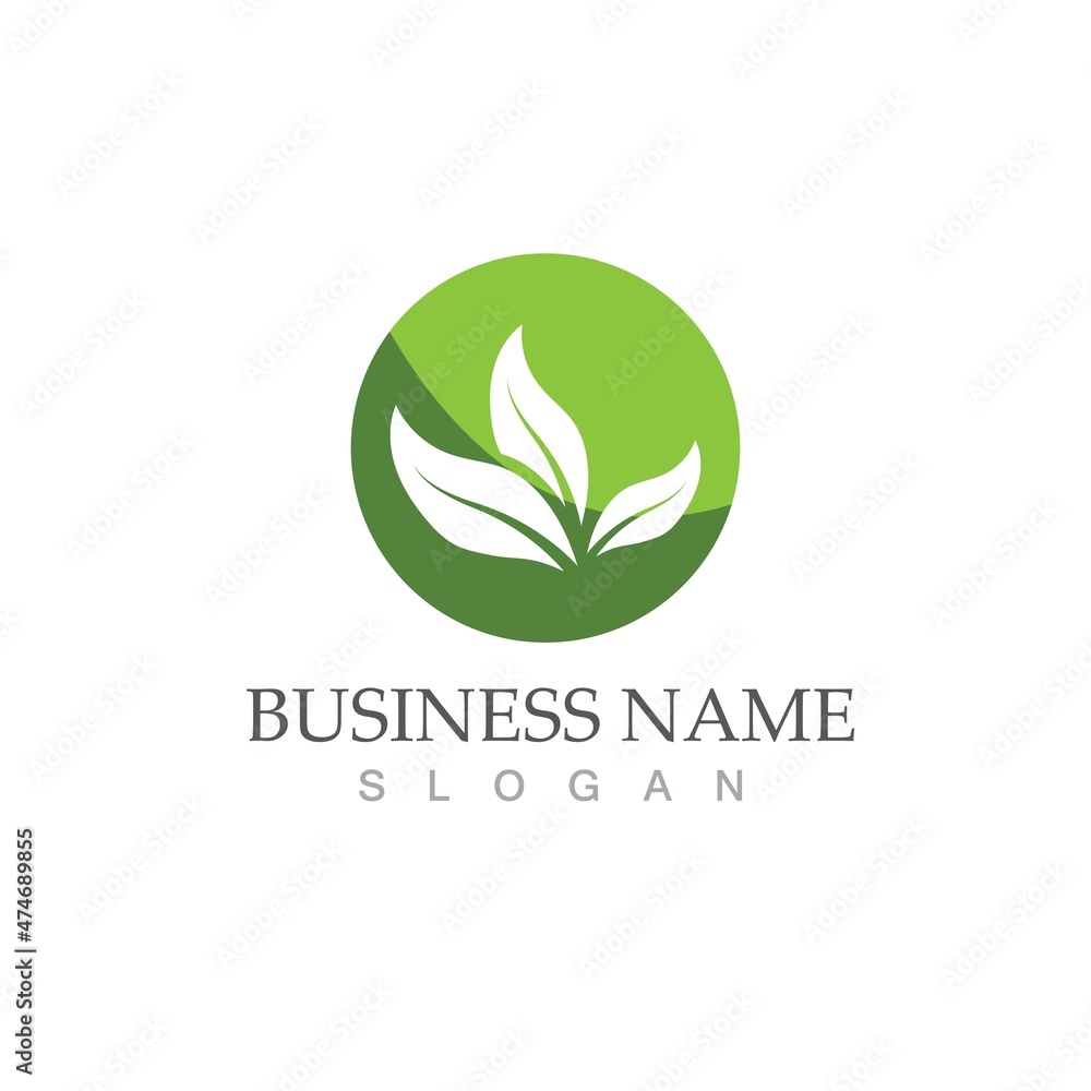Logos of green Tree leaf ecology Logos of green Tree leaf ecology