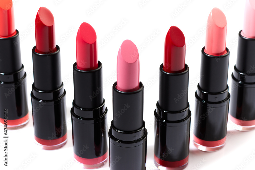 Lipsticks over white background Lipsticks over white background