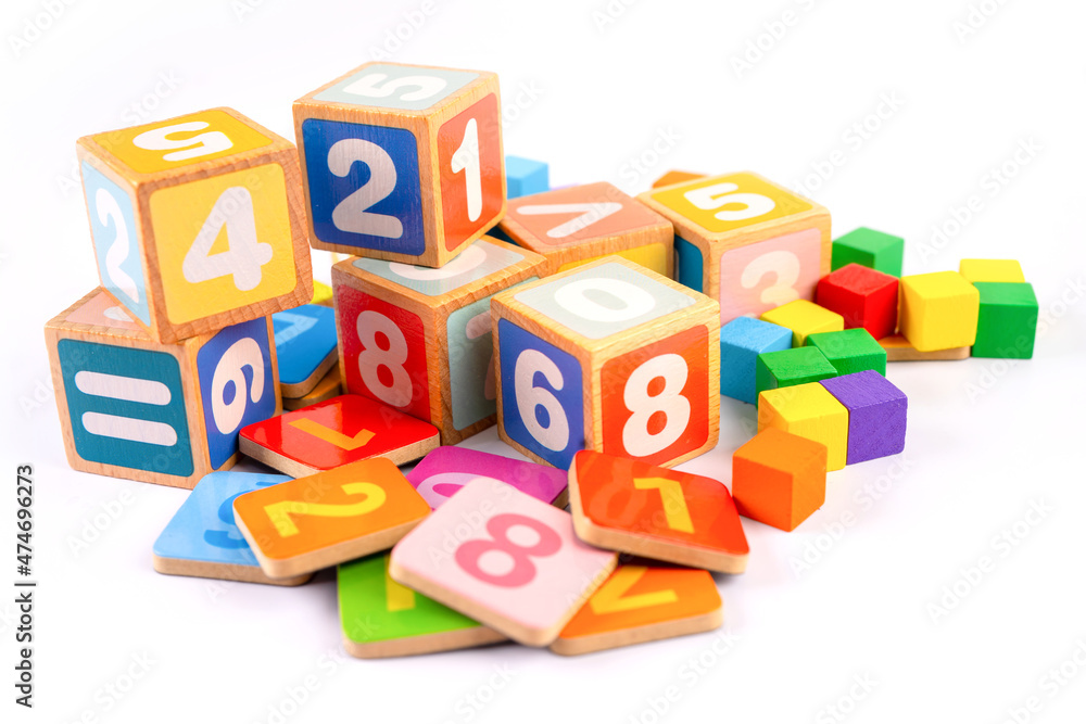 Math number colorful on white background, education study mathematics learning teach concept. Math number colorful on white background, education study mathematics learning teach concept.