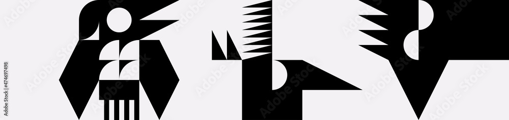 Tribal bird symbol. Geometric style. Abstract emblem. Vector illustration for brochure, poster, card, invitation, poster, textile print, presentation, flyer or banner. Tribal bird symbol. Geometric style. Abstract emblem. Vector illustration for brochure, poster, card, invitation, poster, textile print, presentation, flyer or banner.