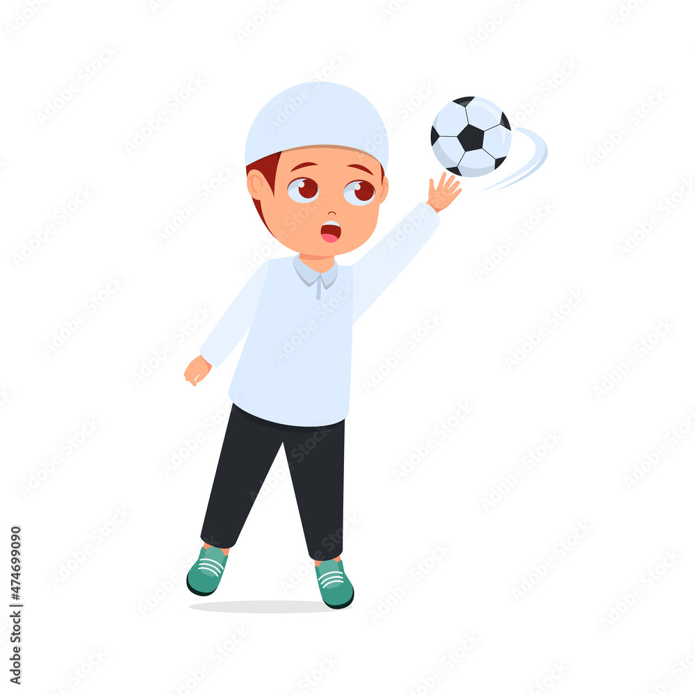Cute boy trying to reach for the ball Cute boy trying to reach for the ball