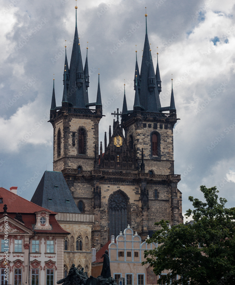 Church Saint Nicolas. Kostel sv. Mikulase, Church of Saint Nicolas on the Old Town square of the center of Prague Czech Republic.