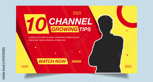 Editable youtube thumbnail design for any youtube videos customizable video thumbnail design video cover  thumbnail template 
