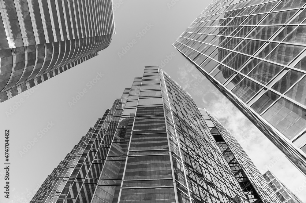Fototapeta premium Exterior of modern architecture. Building abstract background