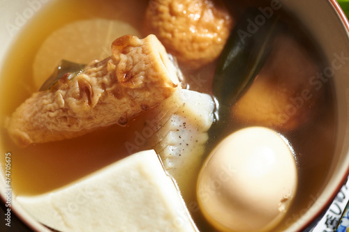 Oden, egg, fish cake soup 