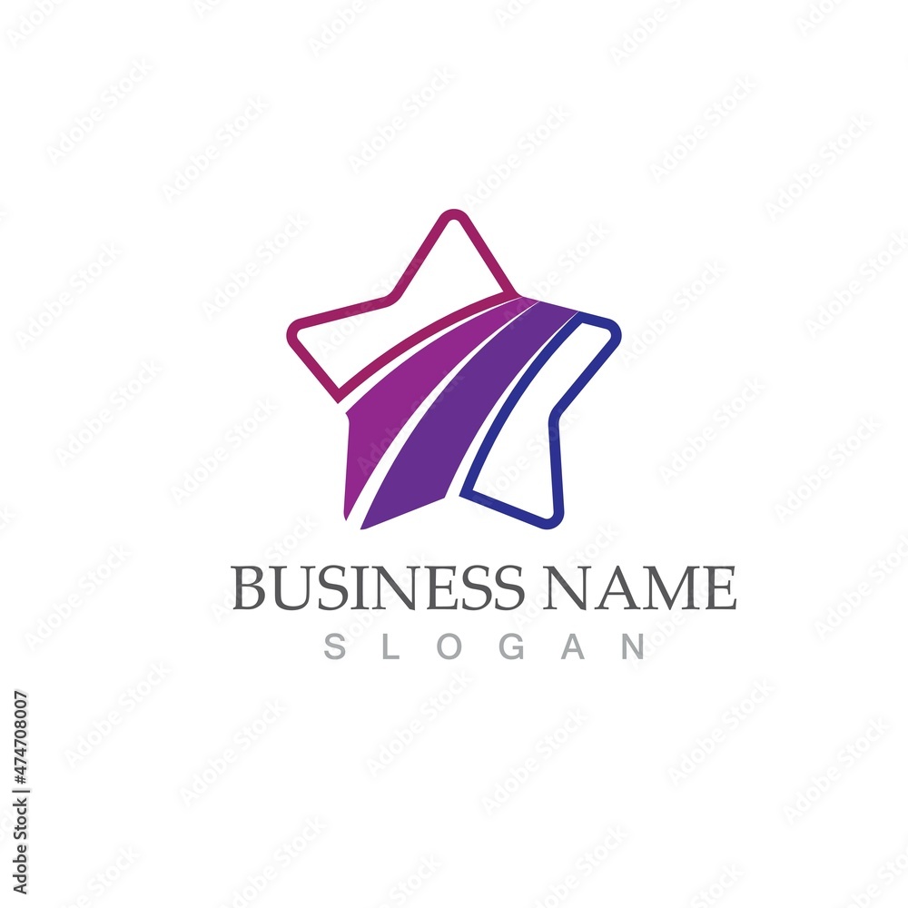 Obraz premium Star icon Template vector illustration